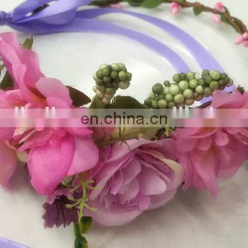 New pretty beautiful flower garland artificial wreath wedding flower headband FH4056