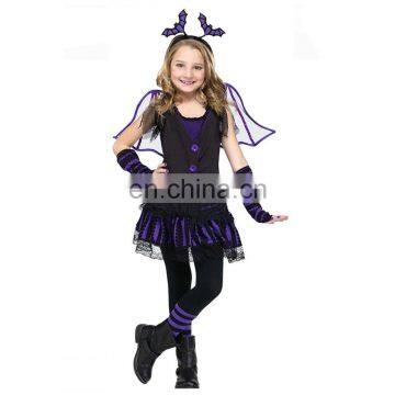 Girls Bat Costume with tutu dress wings for Halloween Party