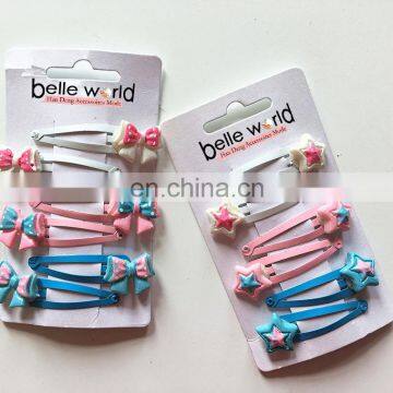 Factory price cute Hair Snap colored paint BB Clip for children