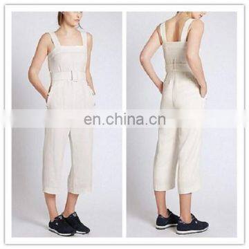 Off shoulder White Square Back Summer Pants Jumpsuit And Rompers(Jum061502)