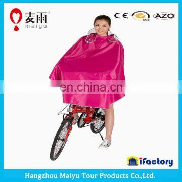 polyester adult waterproof vinyl hooded rain cape