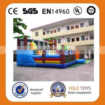 Hot sale coconut palm inflatable fun city/inflatable playground games