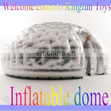 Shinny Silver inflatable shell/air office pod/air igloo dome