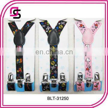 Kids pink colour suspender jeans student suspender