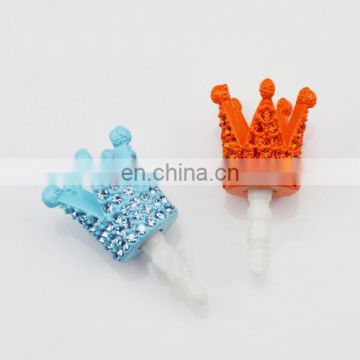 Funny decorated queen crown cell phone anti dust plug/wholesale cell phone dust plugs MCD-0053