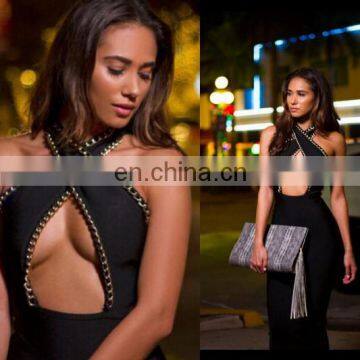 2017 Women's Rayon Stretch Bodycon Knee-length Wholesale Bandage Dress photo-3