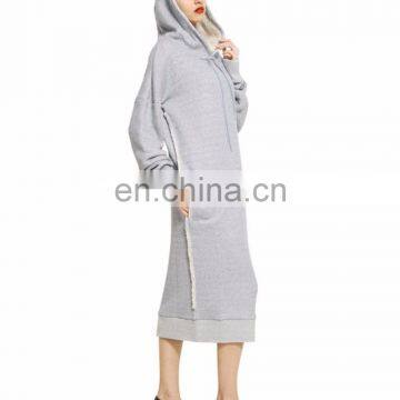 Thin Cotton Fleece Blank Wholesale Solid Color Woman Hoodie photo-4