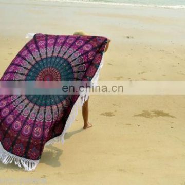 72" Indian Roundie Round Lavender Pink Yoga Mandala Hippie Tapestry Beach Throw Towel Yoga Mat Bohemian Art