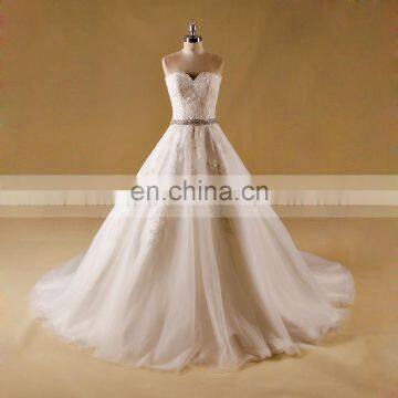 Shenzhen satin wedding dress bridal dress manufacture china