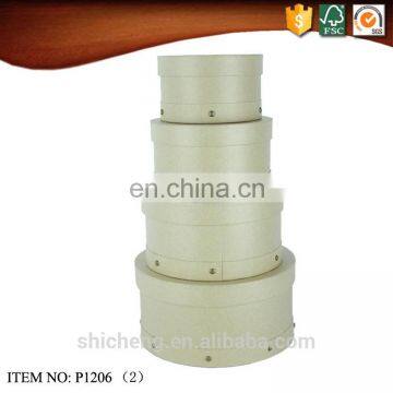 Kraft Paper Round Hat Box Wholesale photo-2