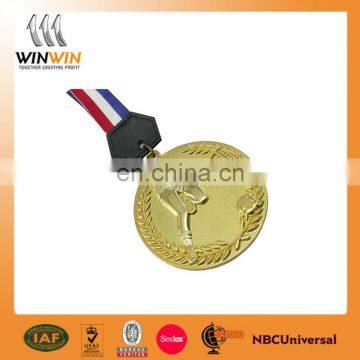 gold plated Football medal