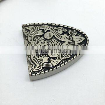 BS001 Wholesales Three Pieces Silver Color Western Cowgirl Belt Buckle Set photo-5