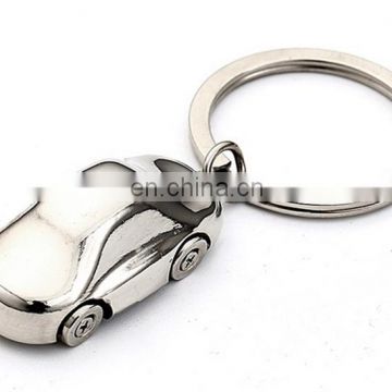 promotion fancy cheap logo engraved custom shaped metal car keychain