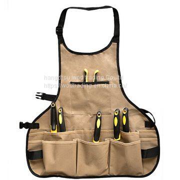 Professional heavy duty work apron with 14 tool pockets