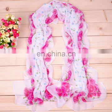 Wholesale Digital Print Chiffon Shawl Fashion Design Beach Chiffon Scarf photo-2