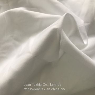 Polyester Microfiber Fabric Peach Skin Fabric Optical White Color 85 gsm