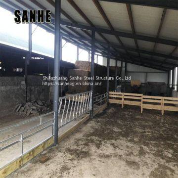 Q235 Q345 Grade steel structure frame poultry farm  cattle / cow shelter