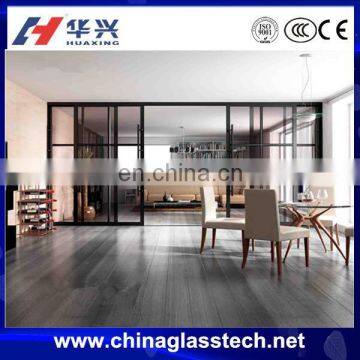 Frameless Interior Tempered Glass Partition Wall Sliding Door Panel