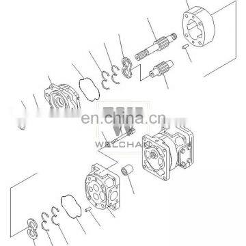 Hydraulic Gear Pump 705-51-30580 Loader Gear Double Pump WA470-5L Fuel Transfer Pump