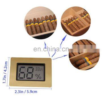 2020 NEW Design Square Shaped Cigar Digital LCD Hygrometer Thermometer Cigar Humidor Box photo-5