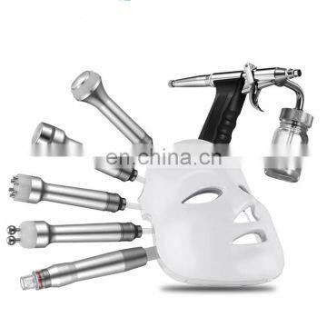 Aqua 8 in 1 Peeling Vacuum Cleaning Machine RF BIO- Lifting Beauty Machine With Mask Meso Gun