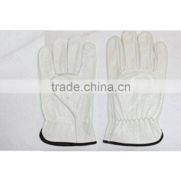 short white welding glove cow split leather glove