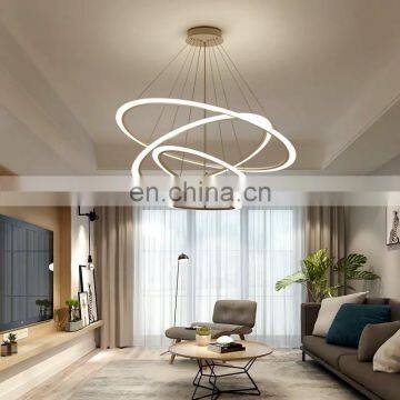 Circular living room chandelier modern minimalist Nordic restaurant lamp fashion office showroom chandelier