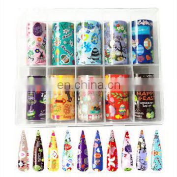 Holiday Nail Art Starry Paper Set Easter Transfer Paper Bunny Head Cartoon Nail Transfer Foil Sticker