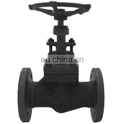 Bundor A105 Forged steel outside stem 2 inch PN25 flange connection end globe valve