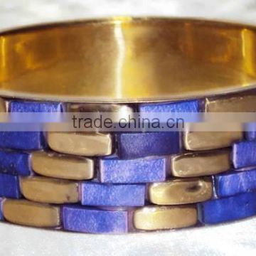 Purple Color Bone Chips Brass Bangle, Women Party Bangle 11832