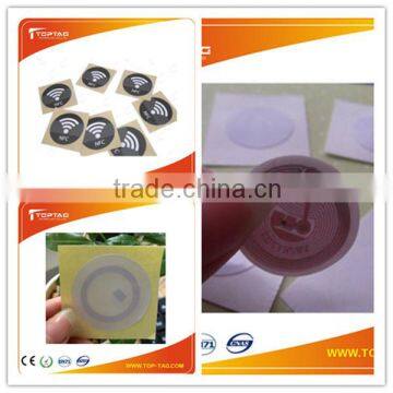 Circle Rfid NFC Stickers, NTAG203 sticker, waterproof rifd label