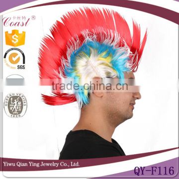 hot sale cheap crazy custom color team sports fans cock wig