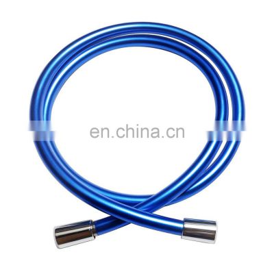 Blue PVC Flexible Shower Hose with Metal Nuts