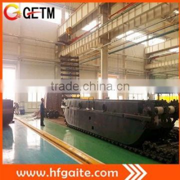 mini amphibious excavator pontoons for 8t excavator assembly