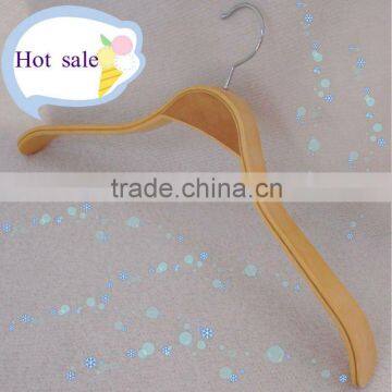 DA21 contoured natural laminated wooden hot sale hanger coats