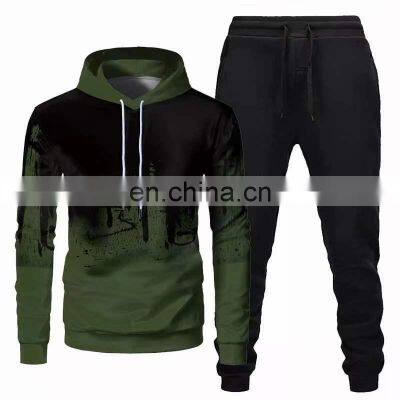 Clothing Factory Wholesale Custom Brand Men's Casual Sports Men's Hooded Long-sleeved + Pants 2-piece Jogger Sweater photo-2