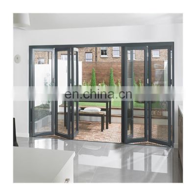 aluminum bi-fold interior glass doors folding sliding door