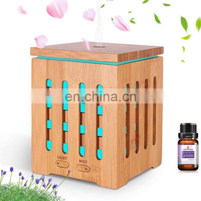 Real Bamboo 200ml Aromatherapy Pure  Essential Oils Cool Mist Ultrasonic Aroma Diffuser Air Humidifier