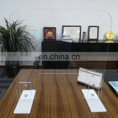 Sneeze Guard Shield for Counter Portable Protective Barrier Transaction Window Customize Acrylic Sneeze Screen With Feet photo-4