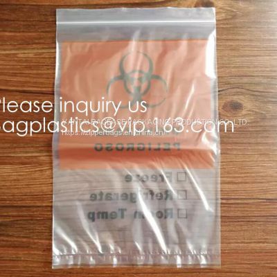 Bio-Medical Hazardous waste,Bio-hazard Specimen Bag Printed English Medical Mart,Biological Waste Management