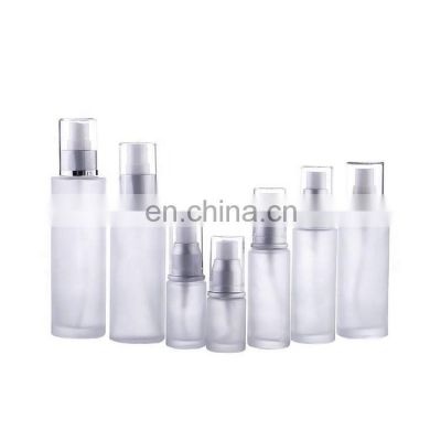 20ml  30ml 40ml 50ml 60ml 80ml 100ml glass bottles or frosted bottles with silver or gold skirt treatment pump