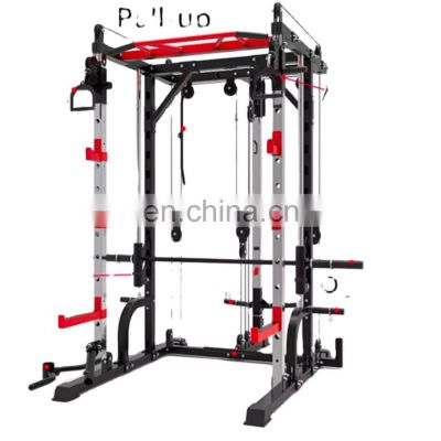 home gym equipment fitness multi functional trainer pull up ASJ smith machine squat rack