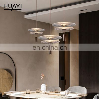 Huayi Metal Glass Material Modern Decoration 6w 9w Indoor Living Room Bedroom Hotel Led Pendant Light