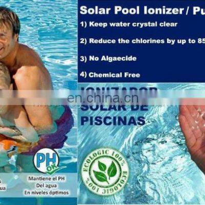 Efficient Reduces Chlorine 85%-95 Swimming Pool Cleaner Copper Solar Powered Ionizer photo-4