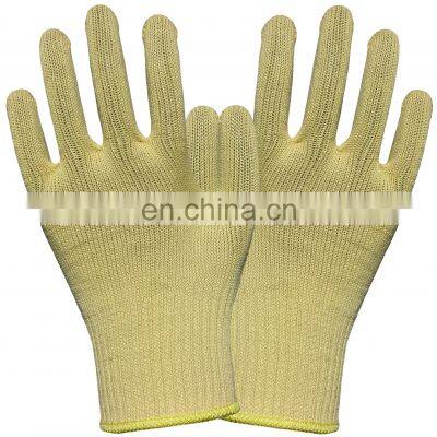 7 Gauge Yellow Aramid Fibre Anti Cut Resistant Work Gloves