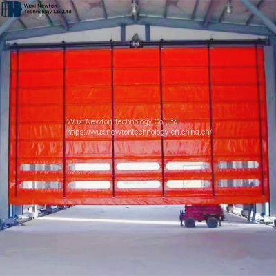 Large Size PVC Folding Stacking Fast Action Door photo-5