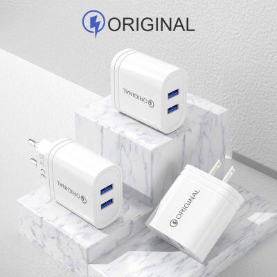 Hot Sale QC 3.0 EU/US Plug Quick Charger 2 USB Port Charger for Iphone for Huawei for Xiaomi photo-4