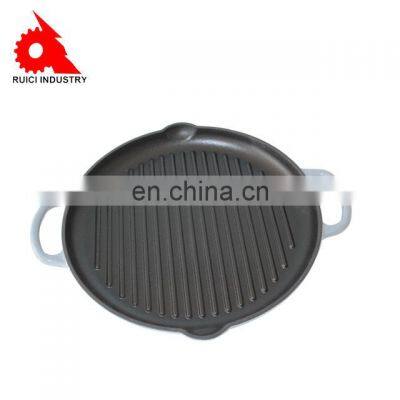 Enamel Skillet Non-stick Cast Iron Grill Frying Steak Pan photo-4