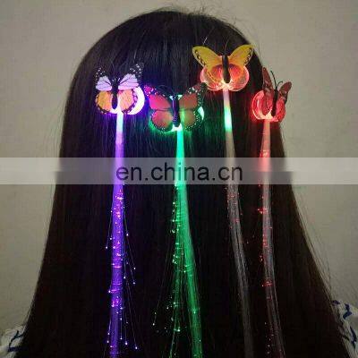 LED Luminous Tresses Hairpins Novelty Hair Accessories for Girls Children's Show Leading Toys Butterfly Party Gifts