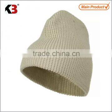 2016 Wholesale stretched plain oversized knitted beanie